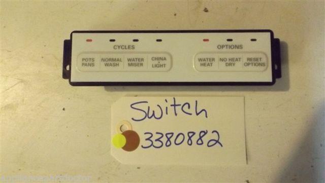 KENMORE DISHWASHER 3380882 switch used part KENMORE DISHWASHER 3380882 switch used part